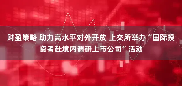财盈策略 助力高水平对外开放 上交所举办“国际投资者赴境内调研上市公司”活动